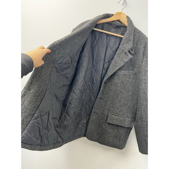 L.L.Bean Shetland Wool Insulated Thinsulate Coat Blazer Tweed Jacket  42 Reg - Picture 9 of 13